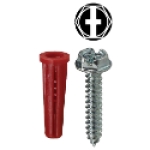Dottie® K6HX Conical Anchor Kit With Hex Head Combo Drive Screws, Polyethylene