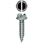 #8 x 2'' Slotted Hex Washer Head Metal Piercing Screw - 200 count